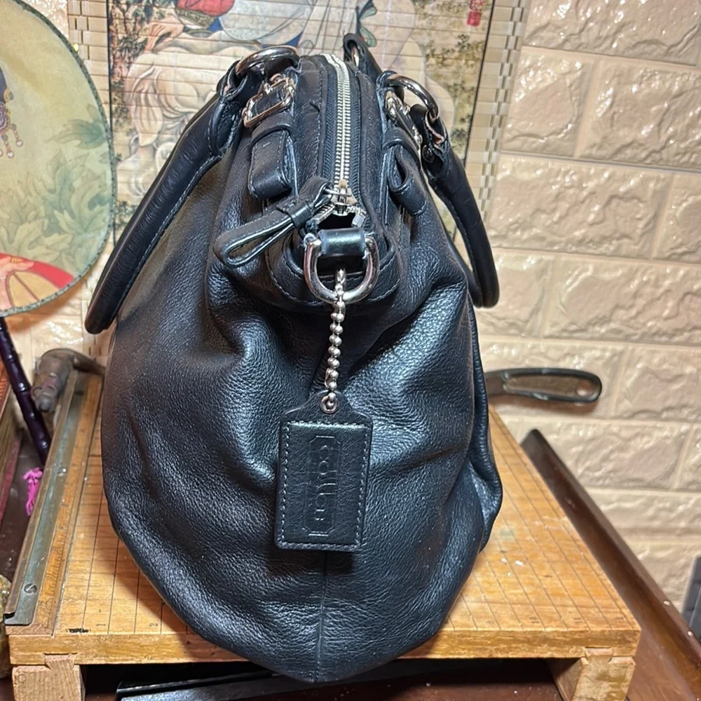 Coach Madison Lindsay Satchel Bag Black Leather from 2012